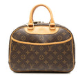 Louis Vuitton Brown Pvc Leather Handbag