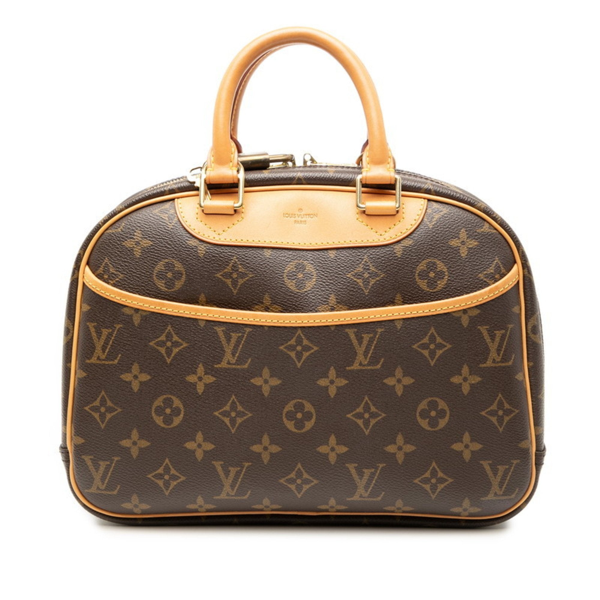 Louis Vuitton Brown Pvc Leather Handbag