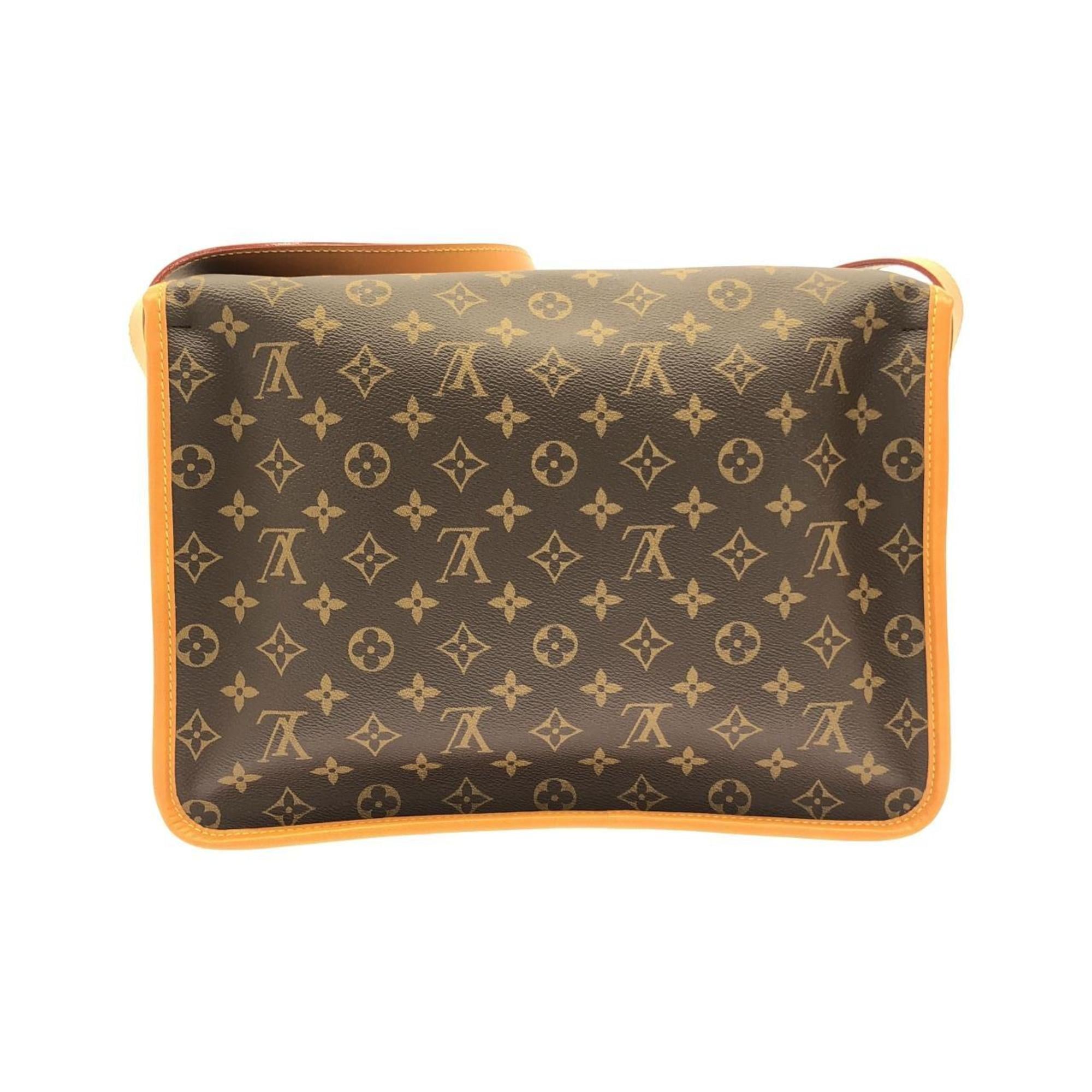 Louis Vuitton Brown Coated Canvas Shoulder Bag