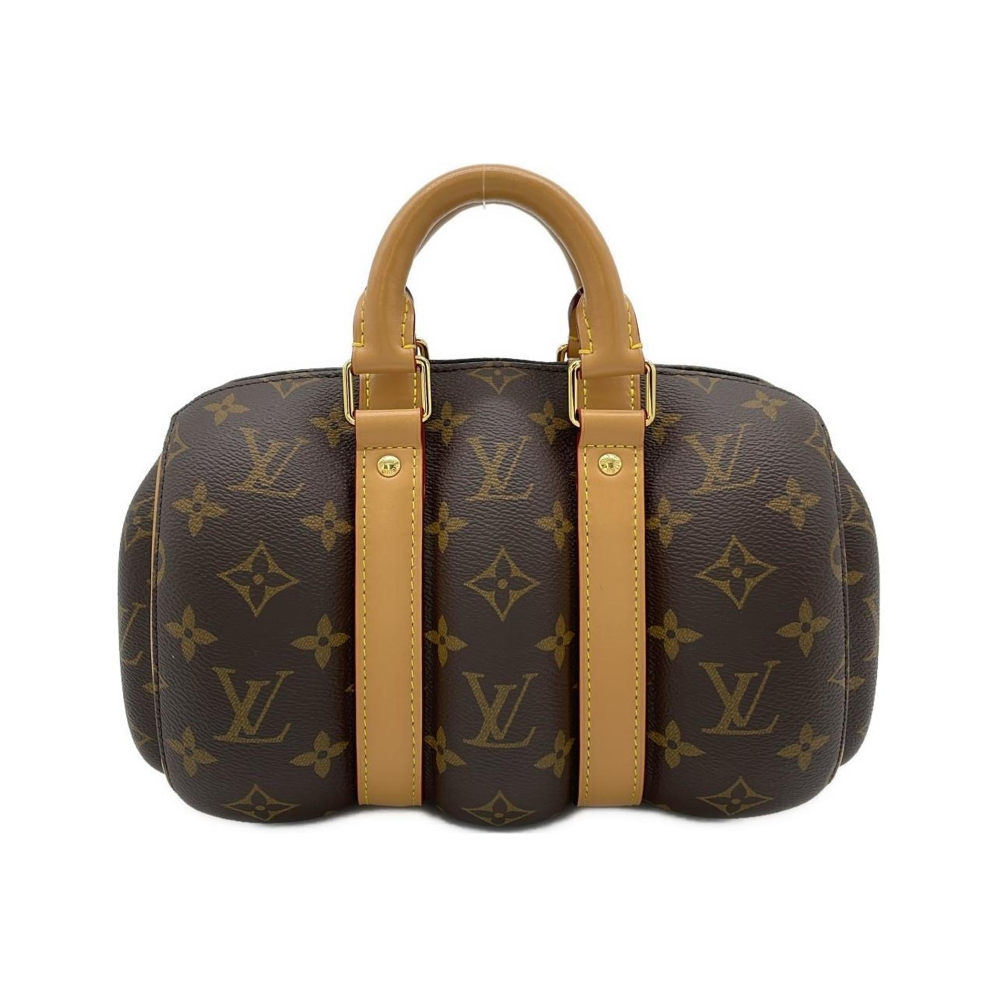Louis Vuitton Marron Coated Canvas Boston Bag