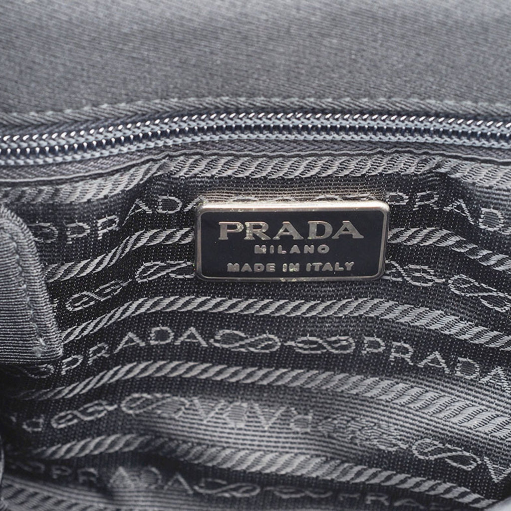 Prada Black Canvas Shoulder Bag