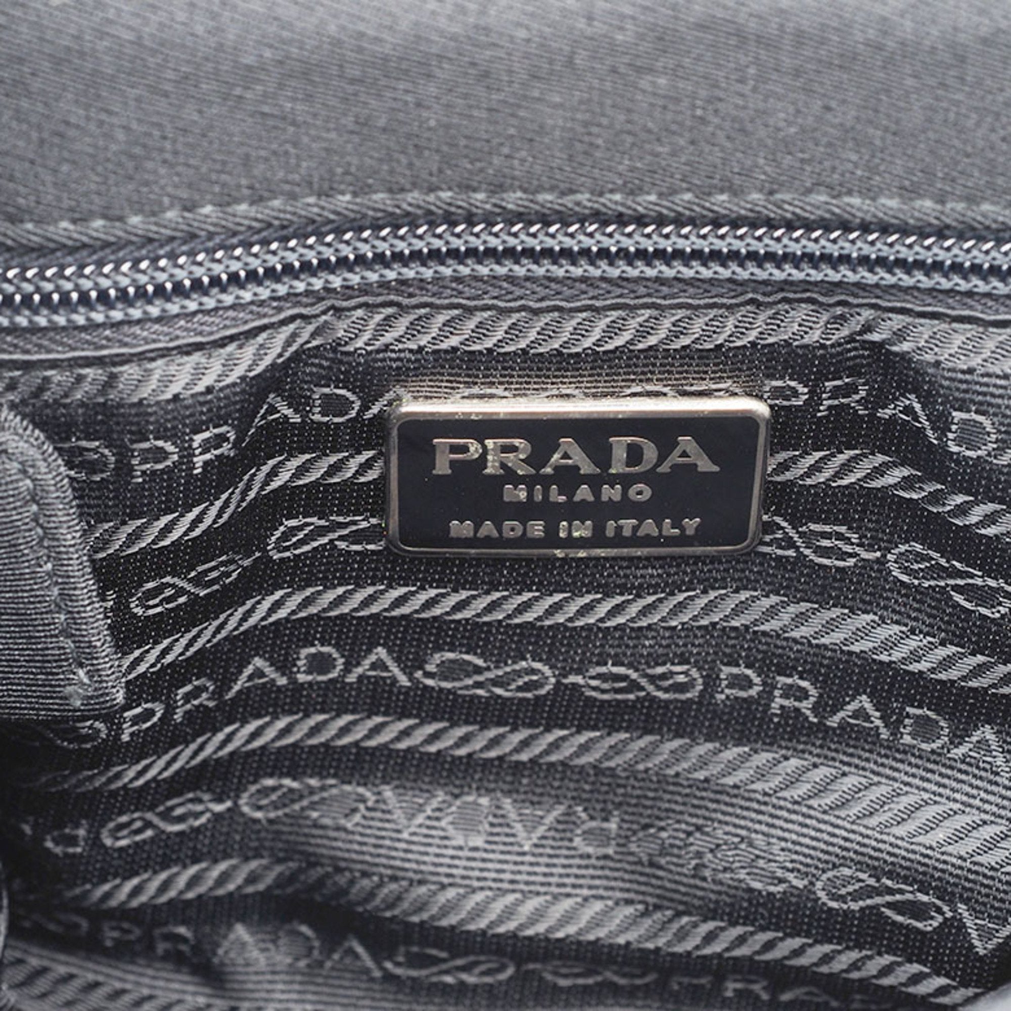 Prada Black Canvas Shoulder Bag
