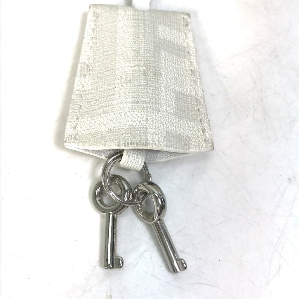 Fendi White Leather Boston Bag