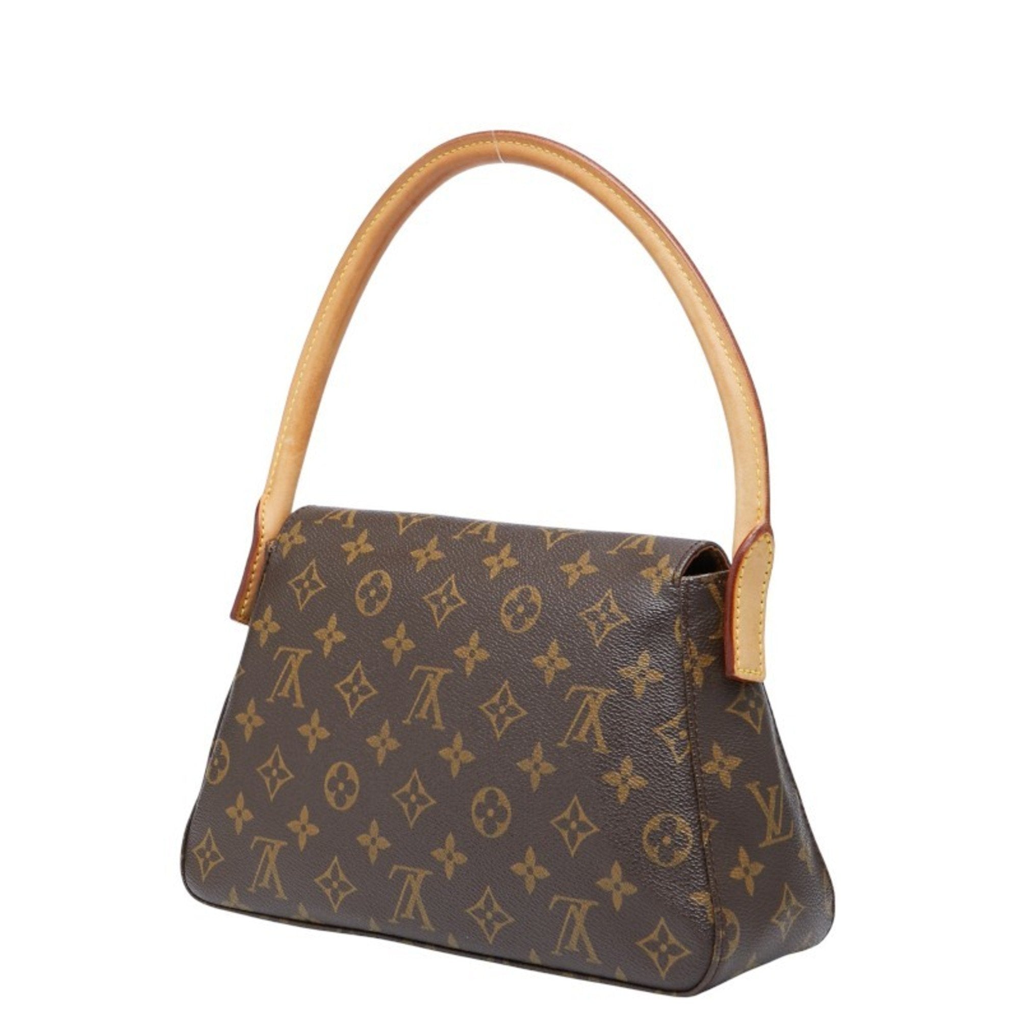 Louis Vuitton Brown Pvc Leather Handbag Shoulder Bag