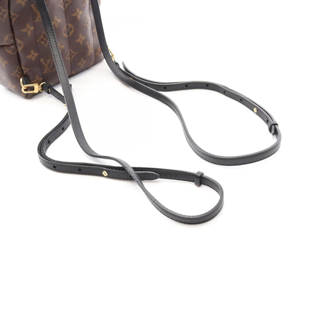 Louis Vuitton Black Brown Coated Canvas Leather Backpack