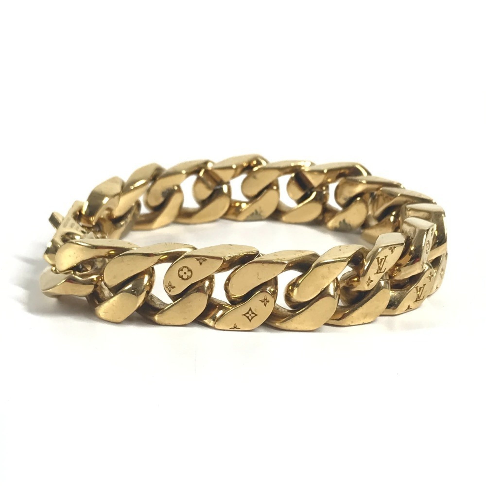 Louis Vuitton Monogram Gold Metal Charm Bracelet