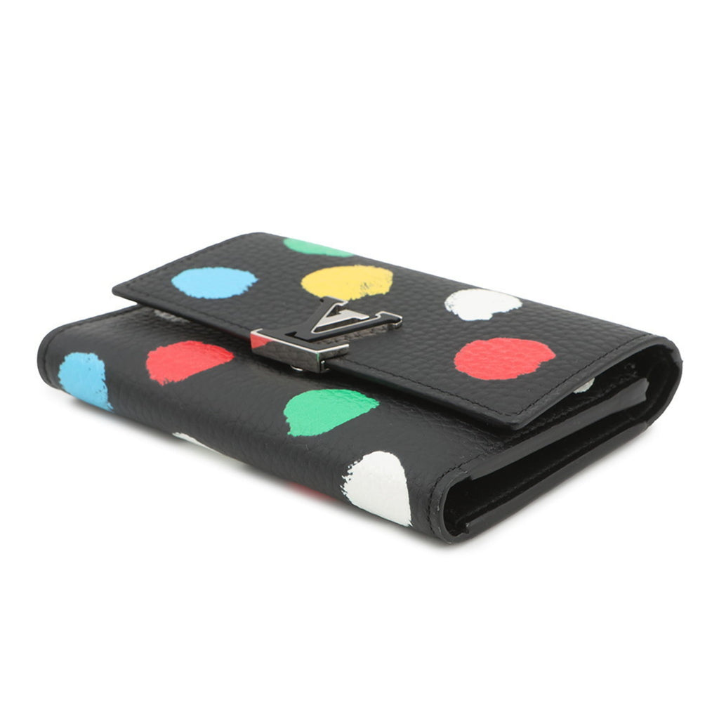 Louis Vuitton Black Multi-Color Noir Leather Wallet (Tri-Fold)