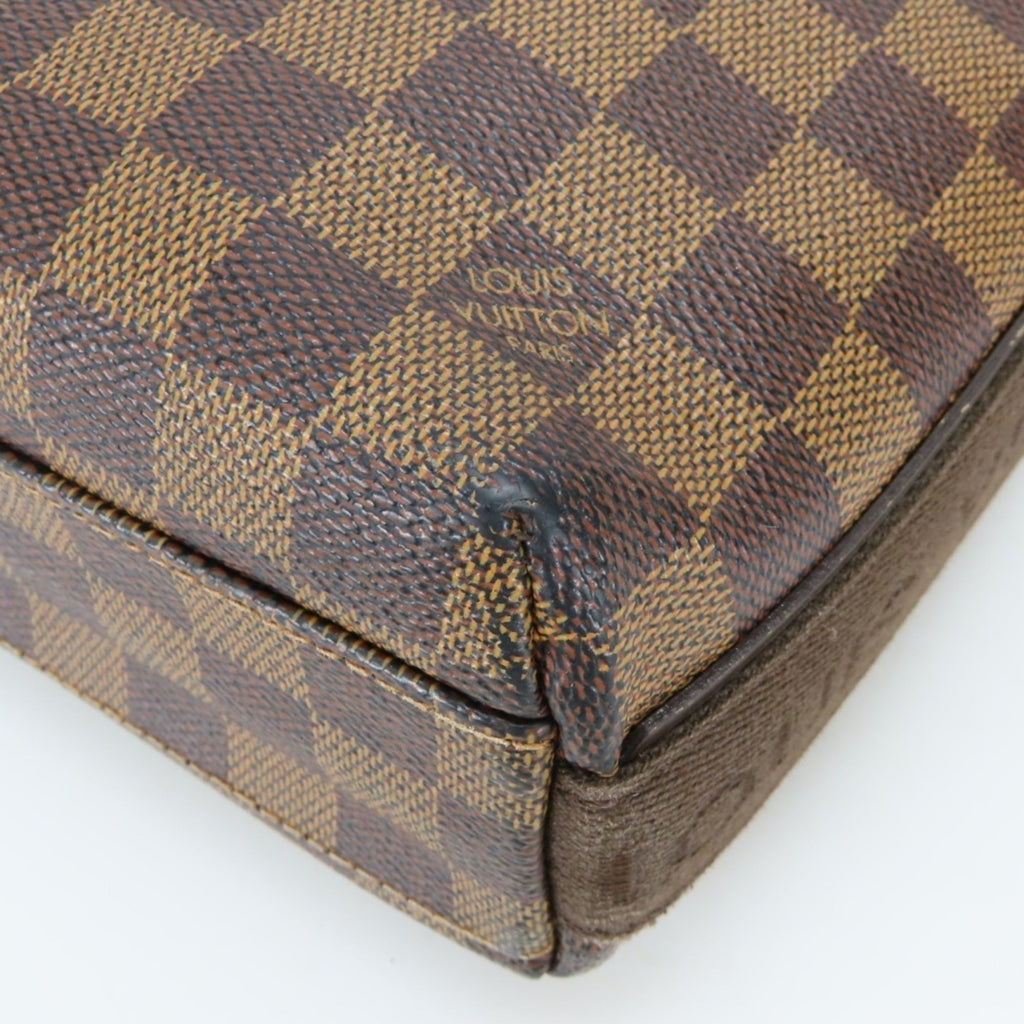 Louis Vuitton Damier Brown Damier Canvas Ebene Damier Canvas Leather Shoulder Bag