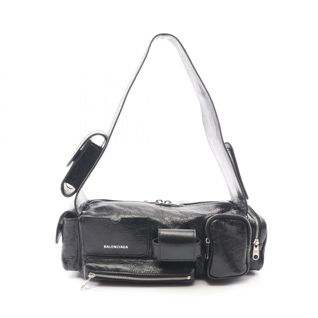 Balenciaga Black Leather Handbag Shoulder