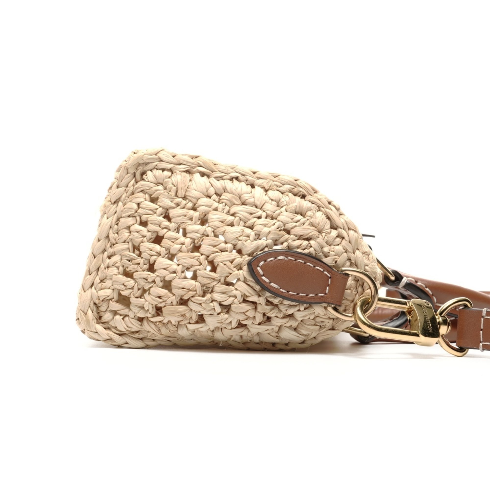 Louis Vuitton Beige Raffia Shoulder Bag