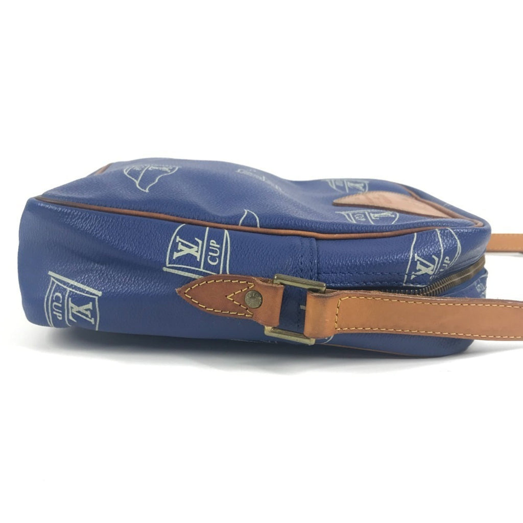 Louis Vuitton Louis Vuitton Cup Blue Leather Pochette Shoulder Bag