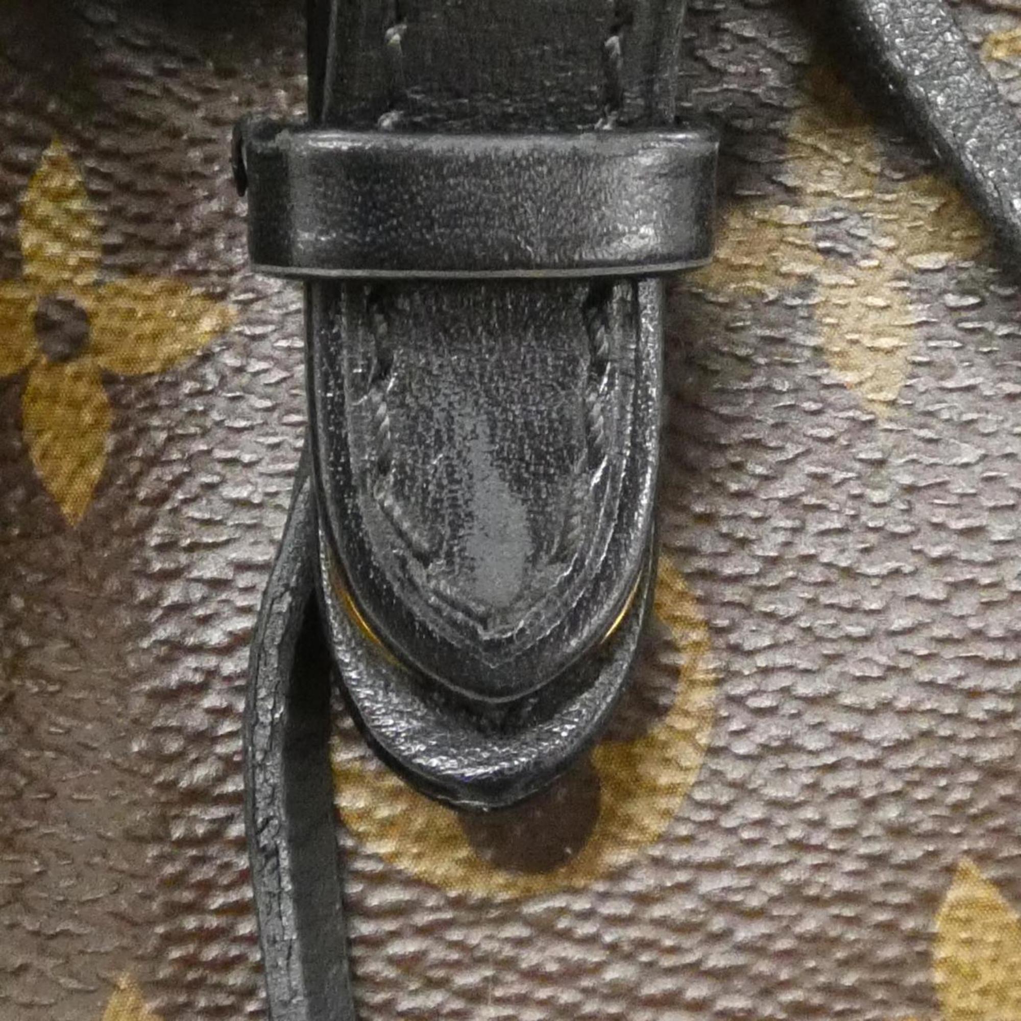 Louis Vuitton Black Marron Coated Canvas Backpack