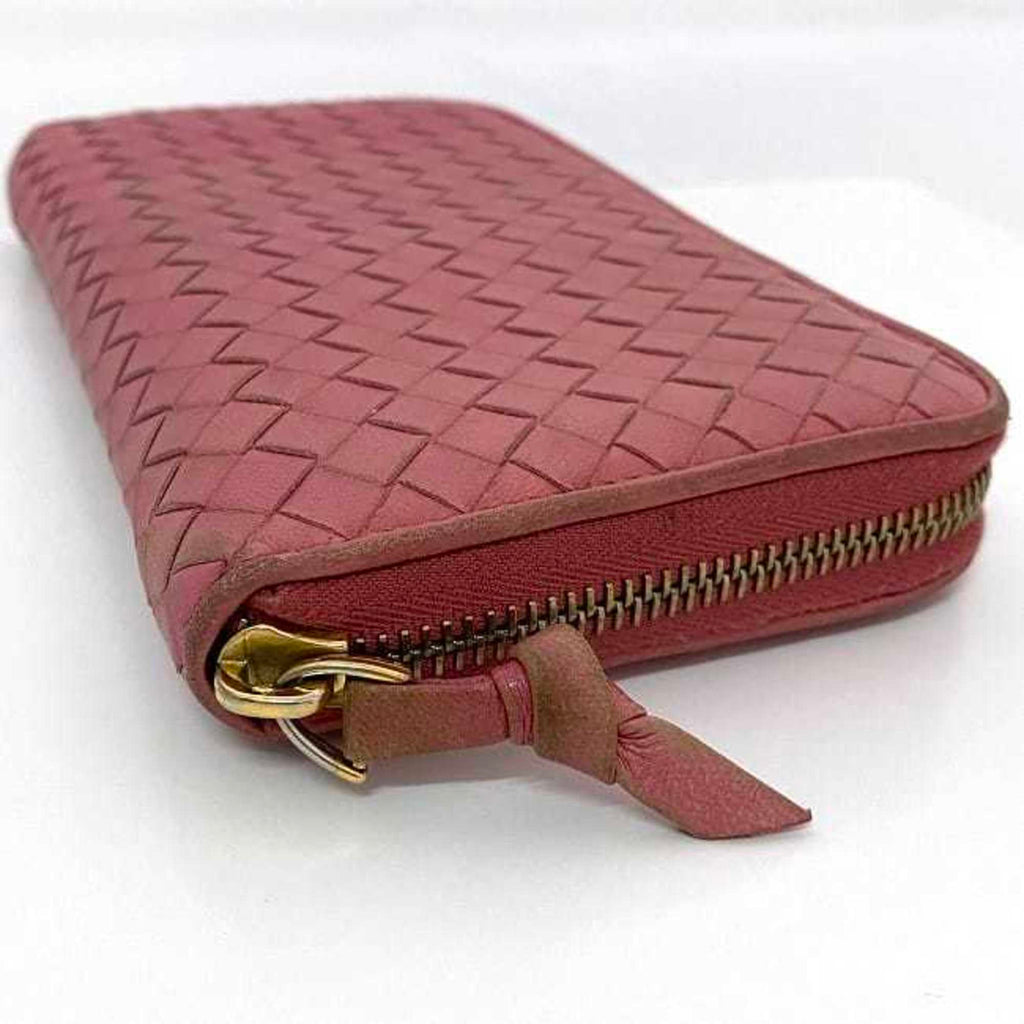 Bottega Veneta Pink Leather Long Wallet (Bi-Fold)