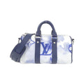 Louis Vuitton Blue Coated Canvas Boston Bag