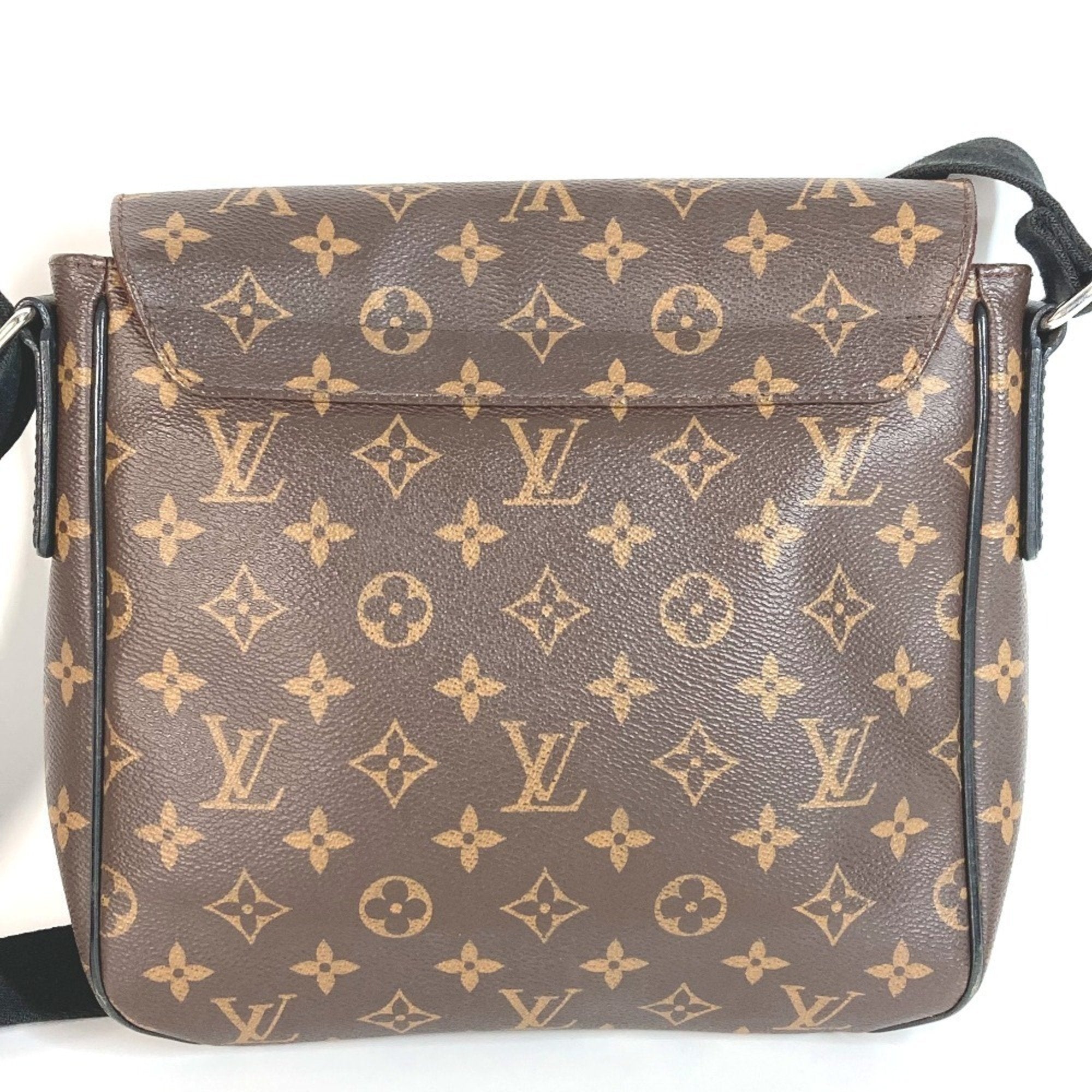 Louis Vuitton Black Brown Monogram Messenger Bag Shoulder Bag