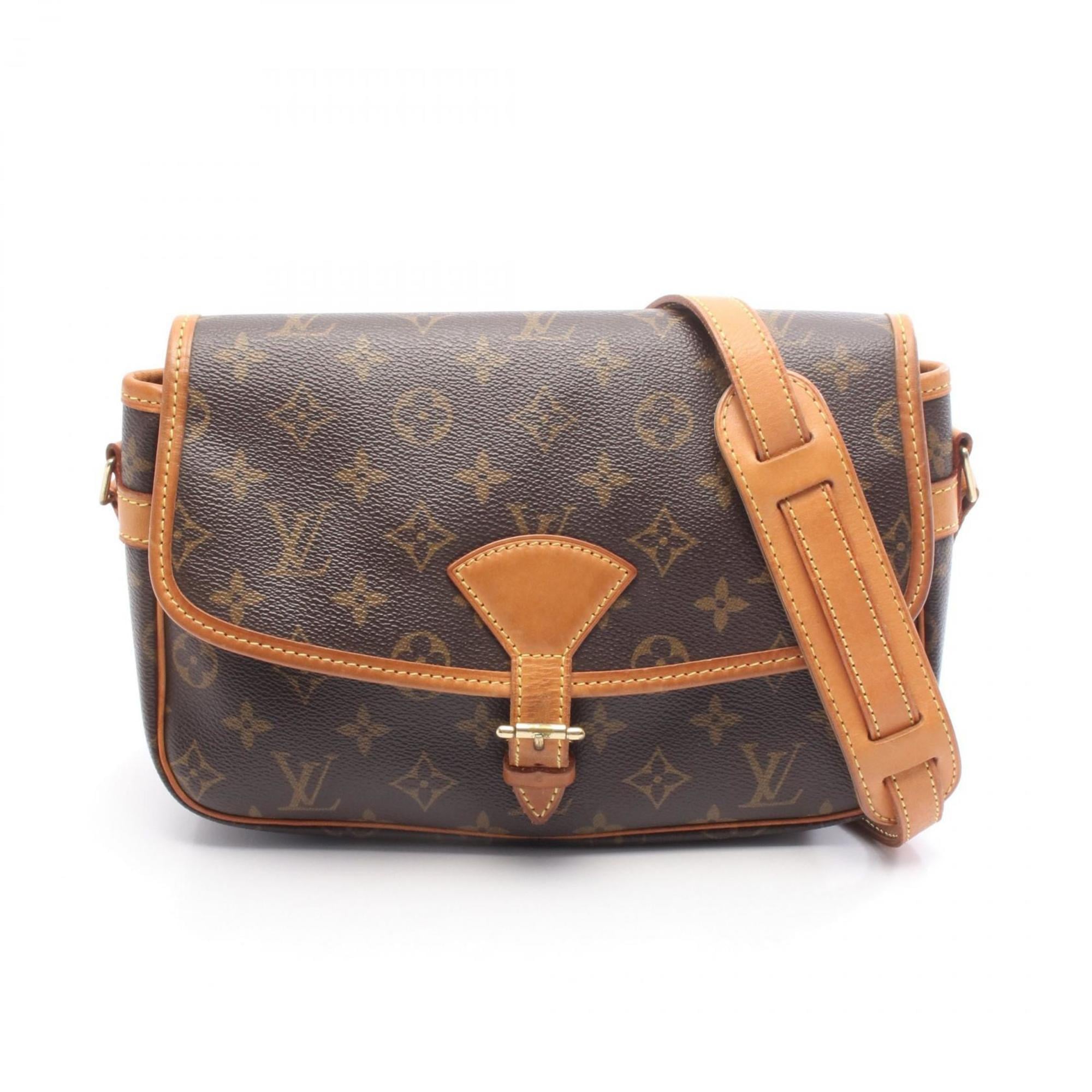 Louis Vuitton Brown Coated Canvas Leather Shoulder Bag