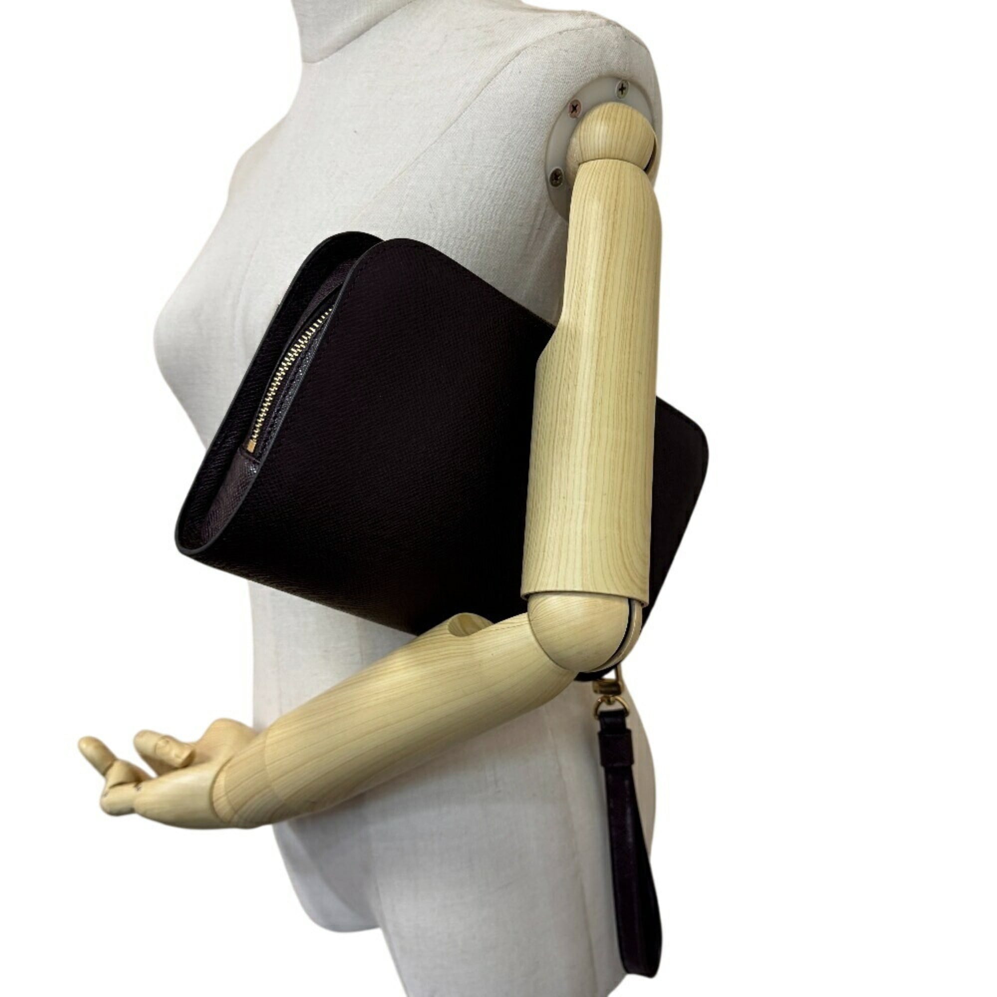 Louis Vuitton Wine Taiga Leather Clutch Bag