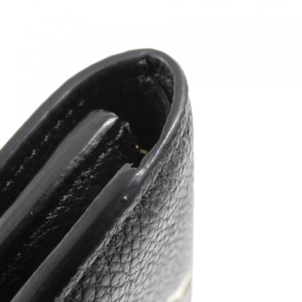 Louis Vuitton Bicolor Black Leather Wallet (Tri-Fold)