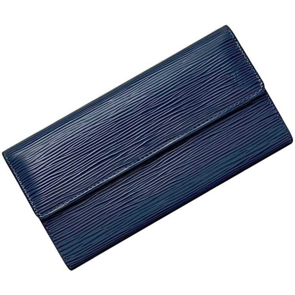Louis Vuitton Blue Myrtille Epi Leather Long Wallet