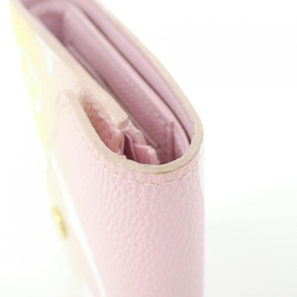 Louis Vuitton Rose Coated Canvas Wallet (Tri-Fold)