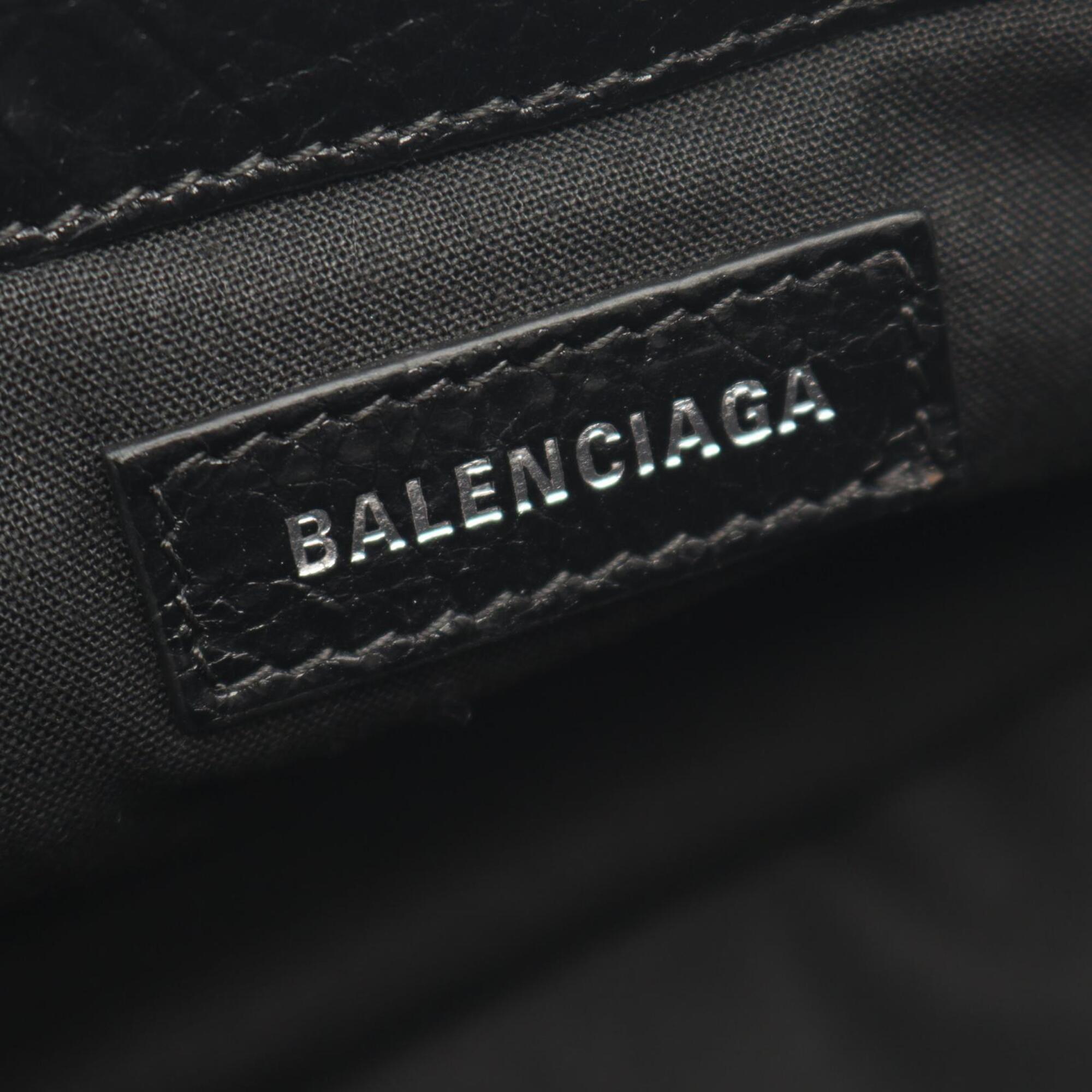 Balenciaga Black Leather Handbag Shoulder