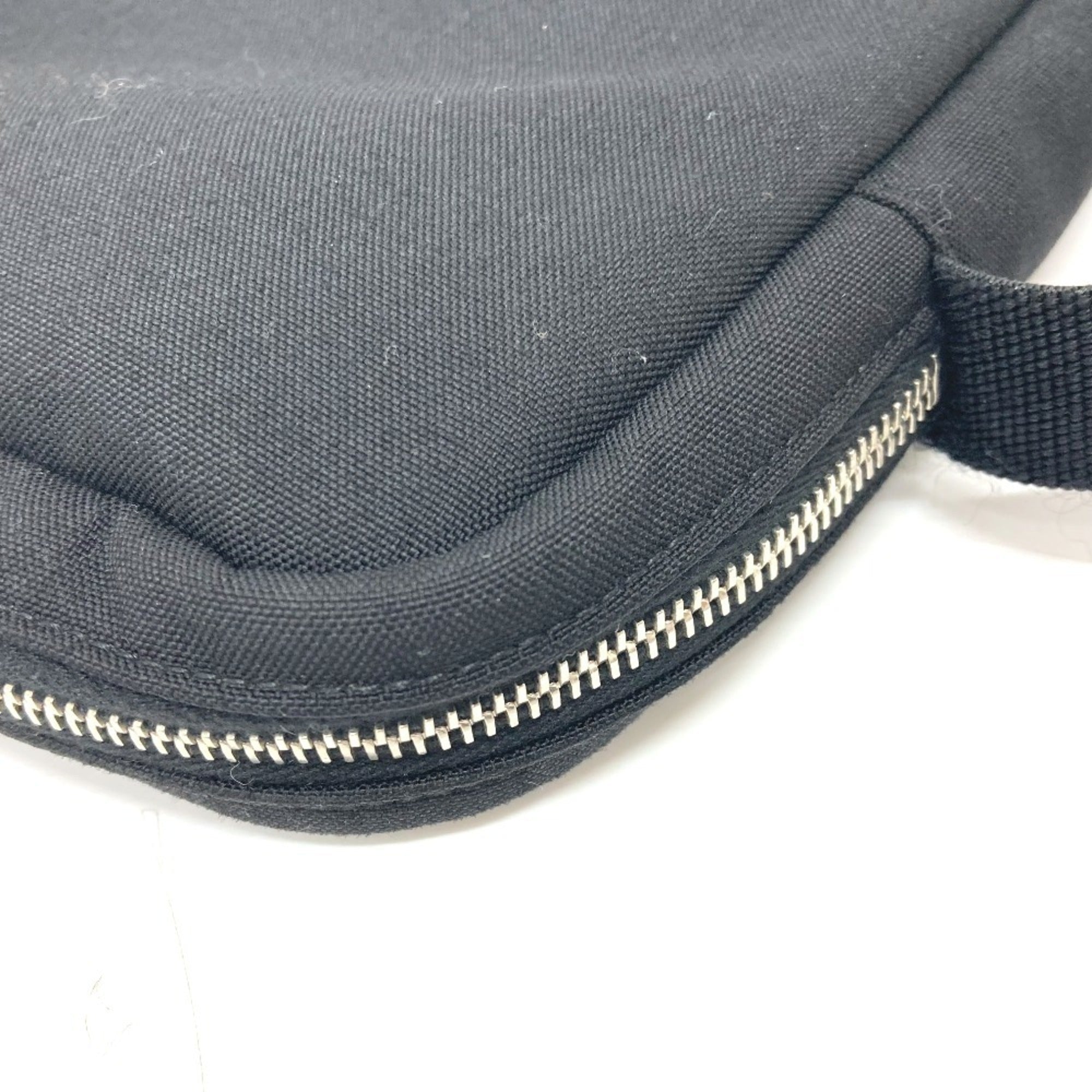 Saint Laurent Black Canvas Leather Shoulder Bag (Pre-Owned)