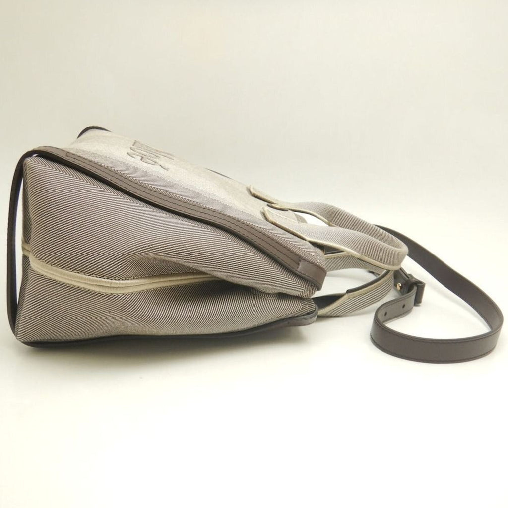 Chloé Brown Canvas Leather Tote Bag (Pre-Owned)