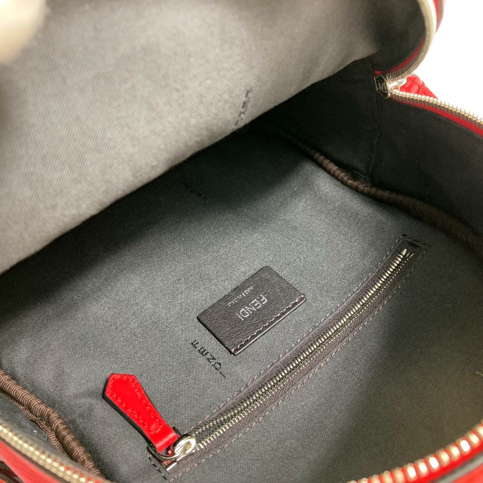 Fendi Red Leather Backpack