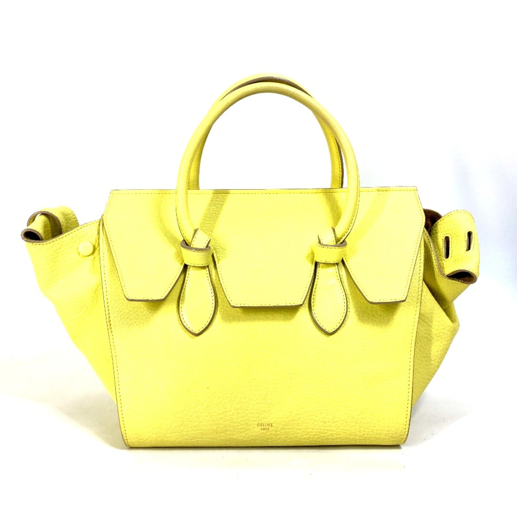 Celine Yellow Leather Handbag