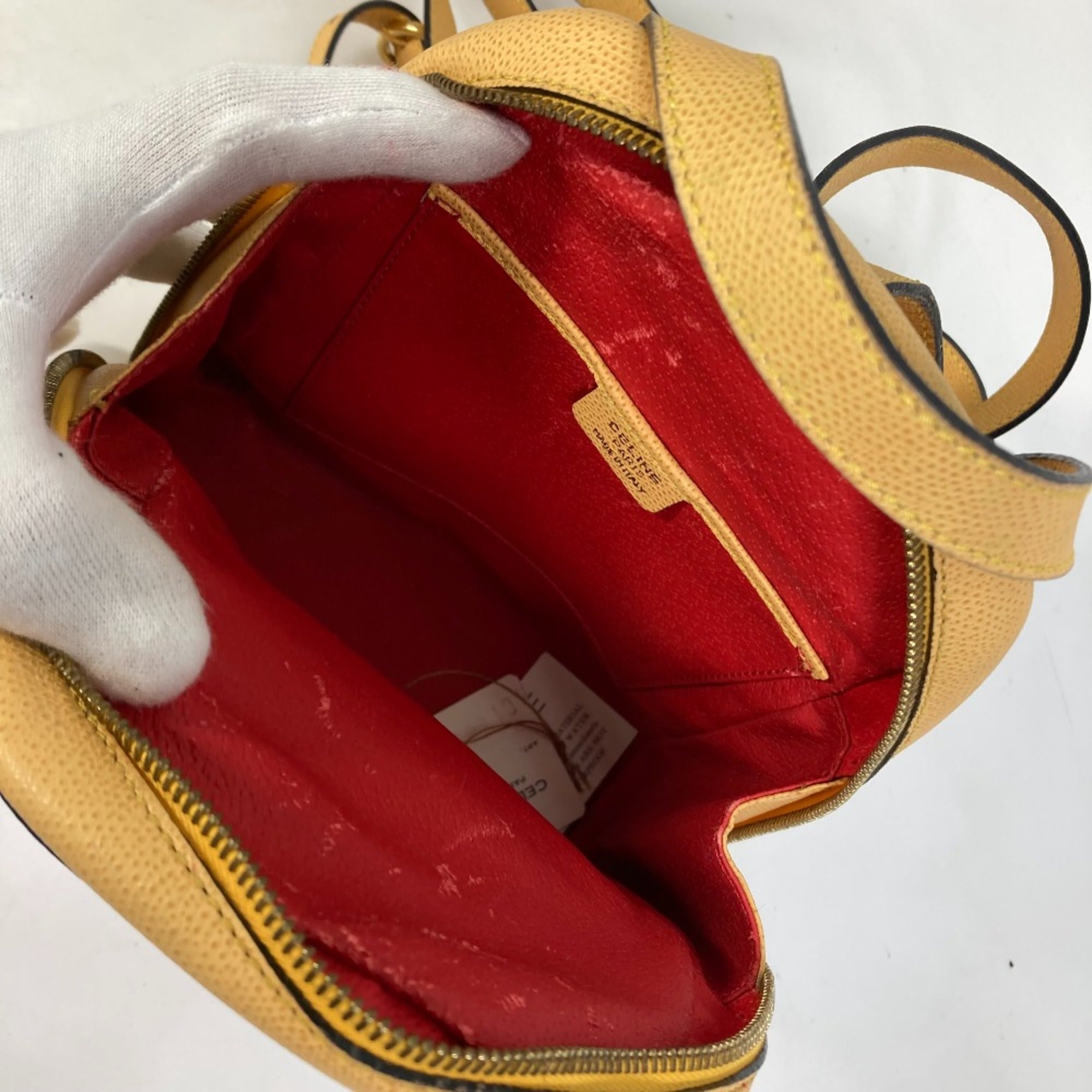 Celine Beige Leather Backpack