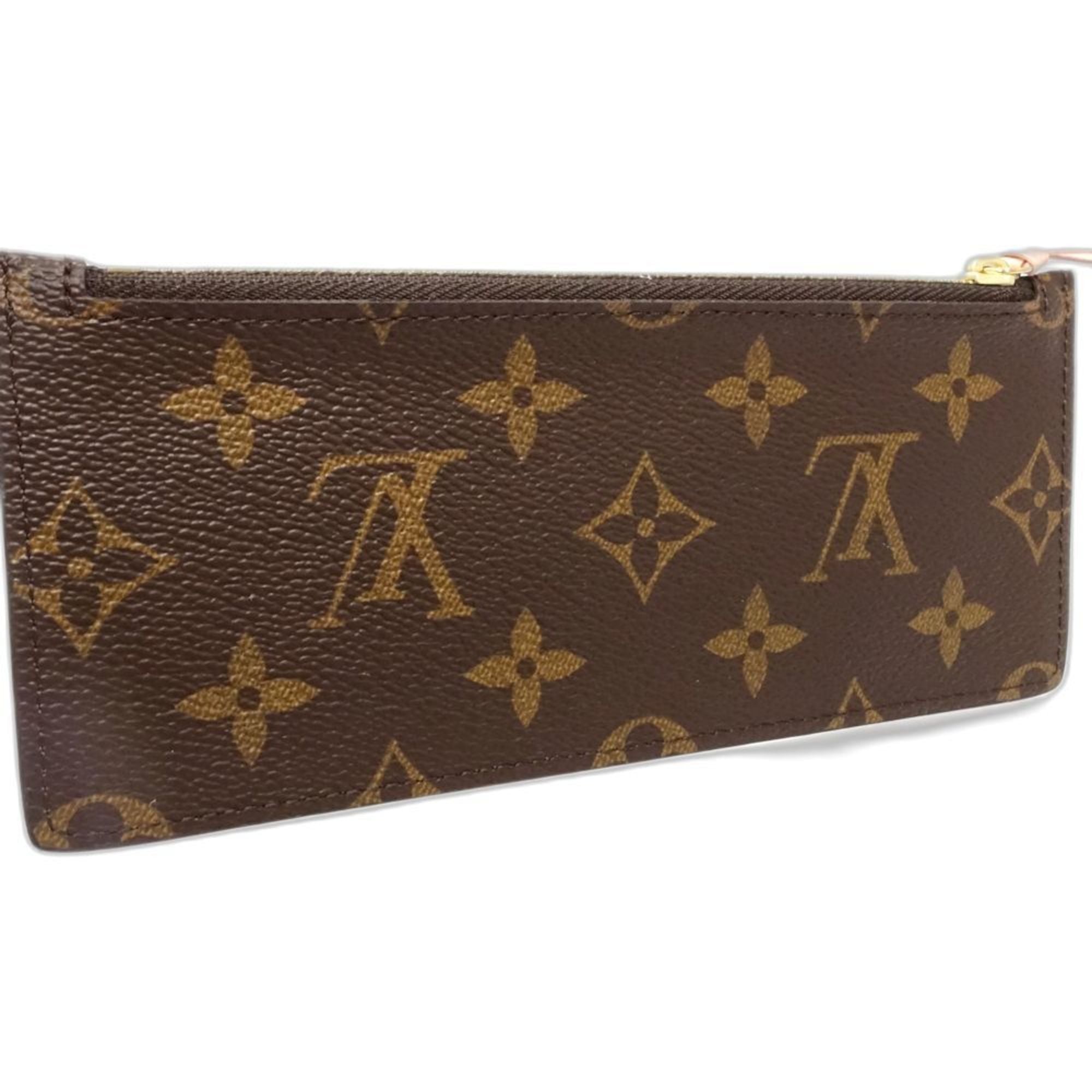 Louis Vuitton Brown Pink Monogram Long Wallet (Tri-Fold)