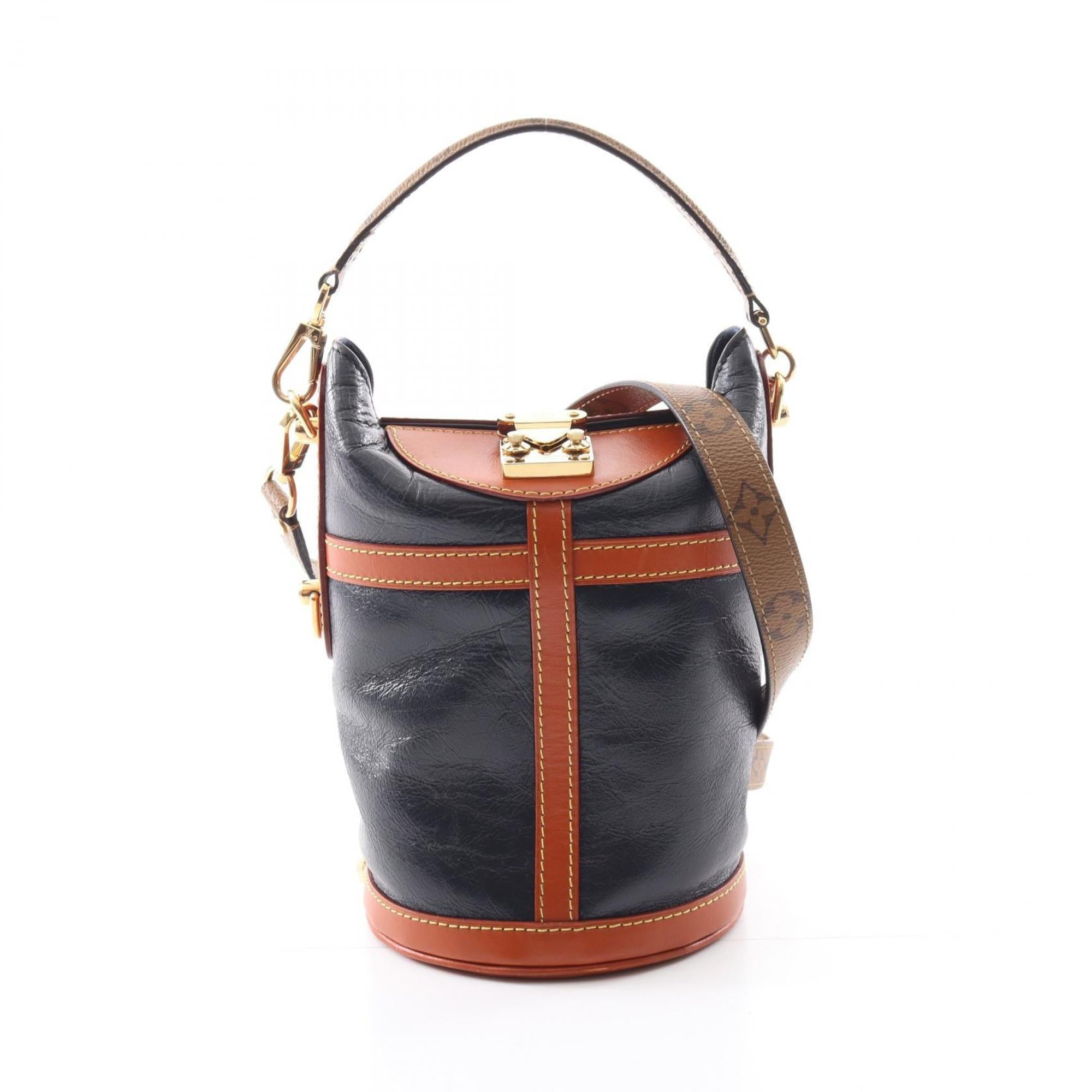Louis Vuitton Brown Navy Monogram Reverse Handbag