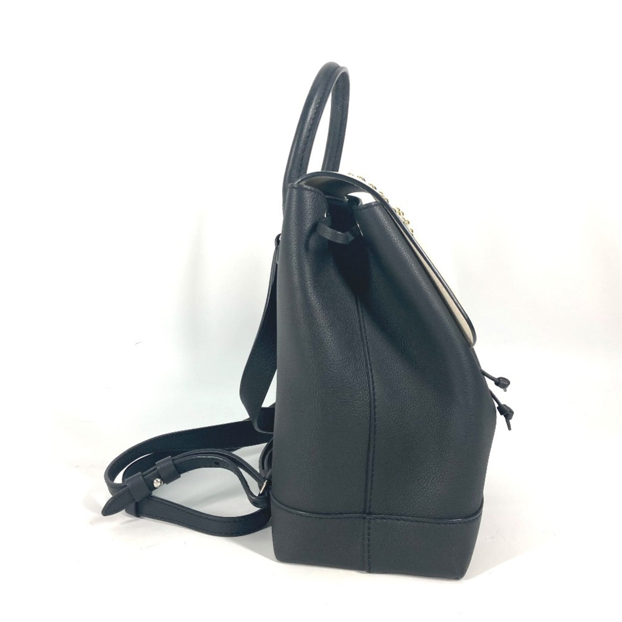 Louis Vuitton Black White Leather Backpack