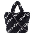 Balenciaga Black Faux Fur Handbag Shoulder