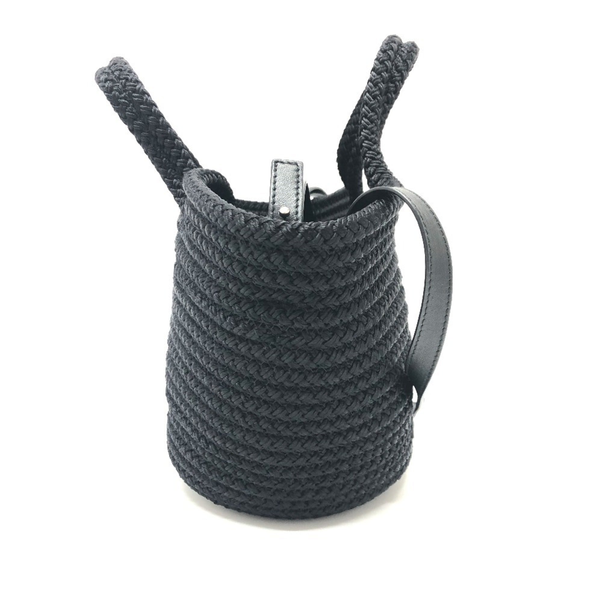 Balenciaga Black Nylon Leather Basket Shoulder