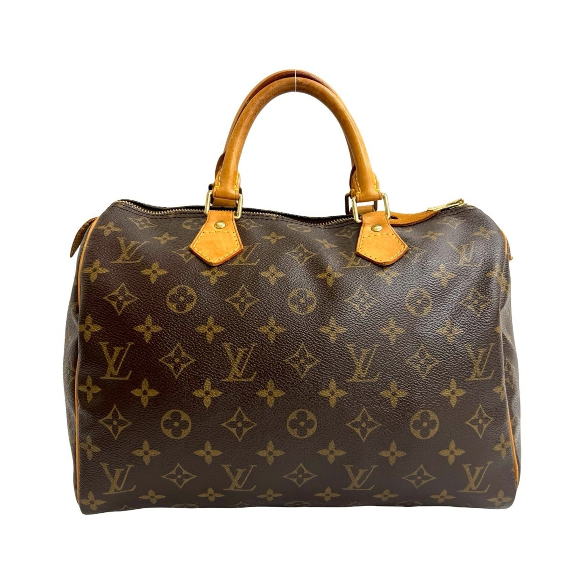 Louis Vuitton Brown Leather Pvc Boston Bag Handbag