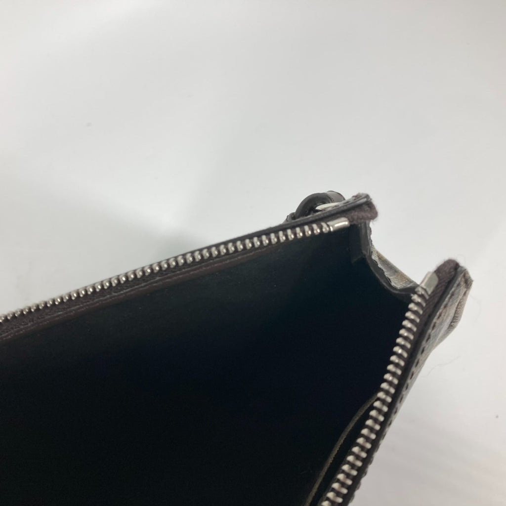 Fendi Brown Leather Clutch Bag