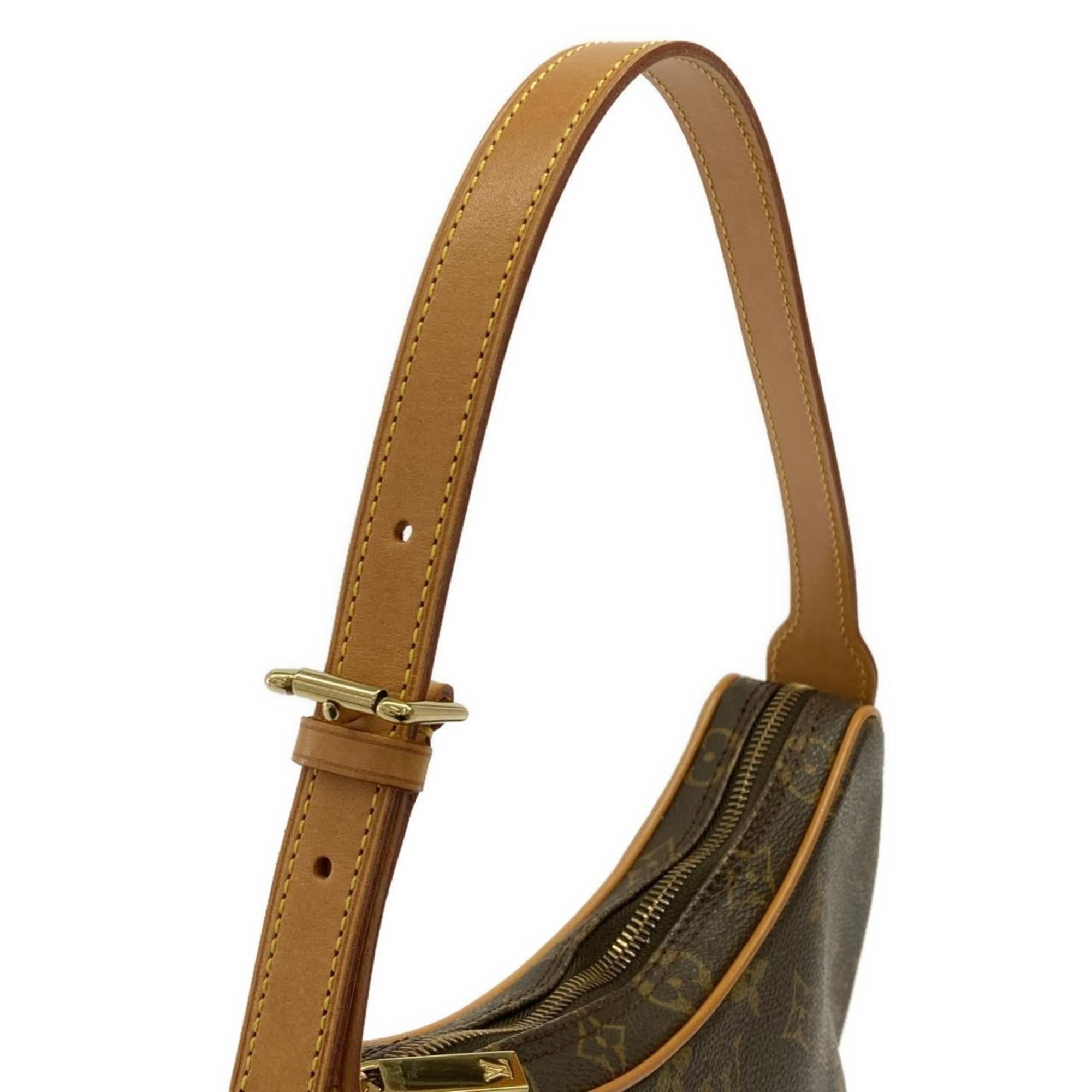 Louis Vuitton Marron Coated Canvas Pochette Shoulder Bag