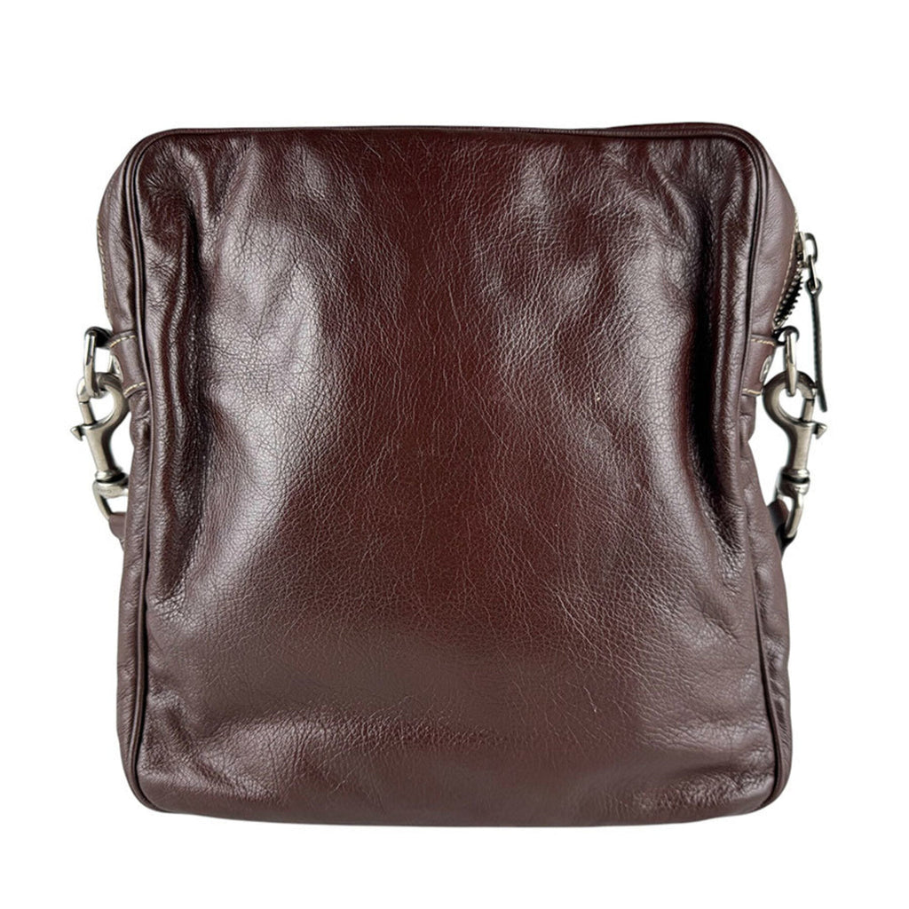 Gucci Brown Leather Shoulder Bag (Pre-Owned)