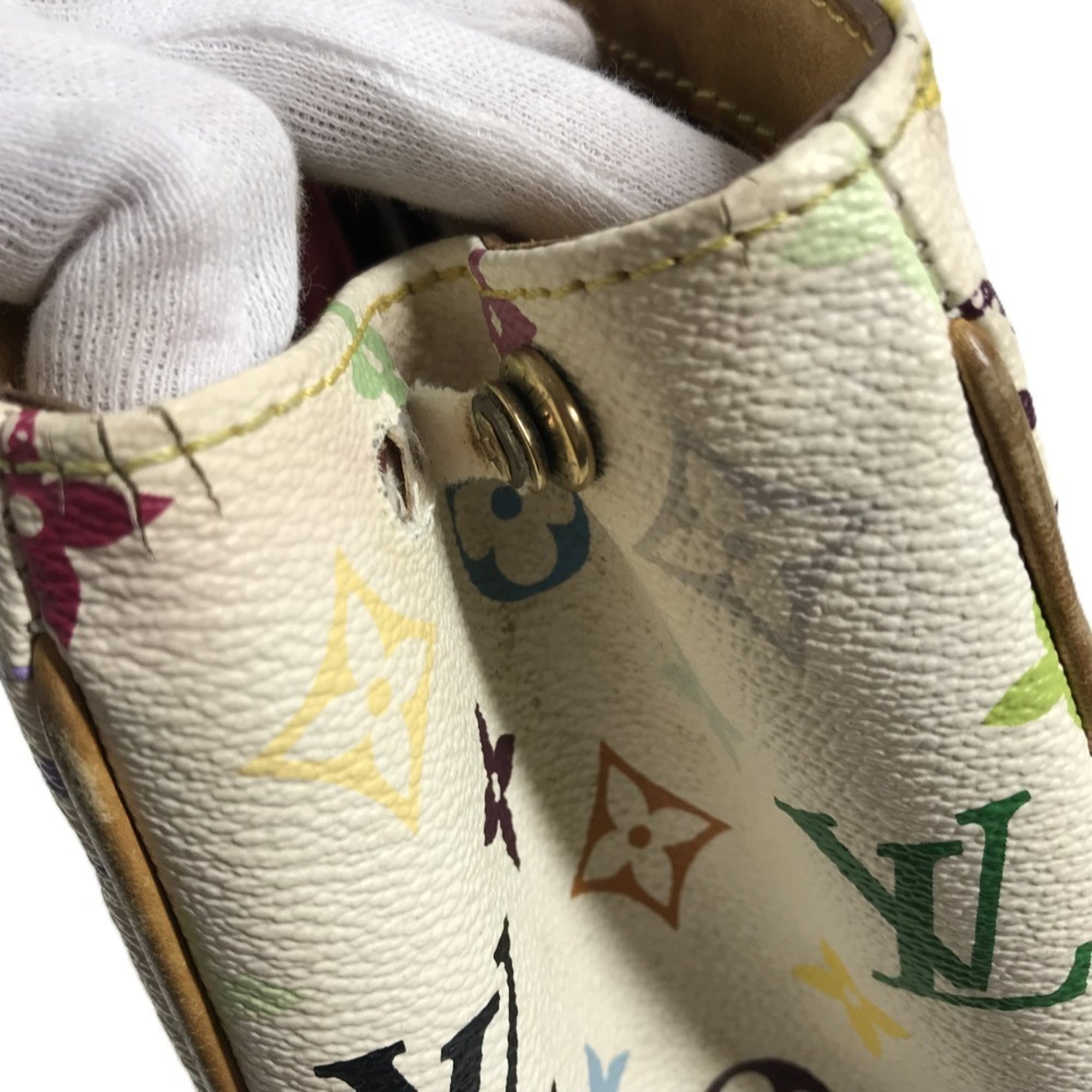Louis Vuitton Blanc Monogram Multicolore Shoulder Bag Tote Bag