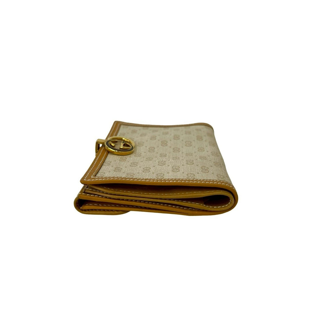 Gucci Beige Ivory Leather Pvc Wallet (Bi-Fold) (Pre-Owned)