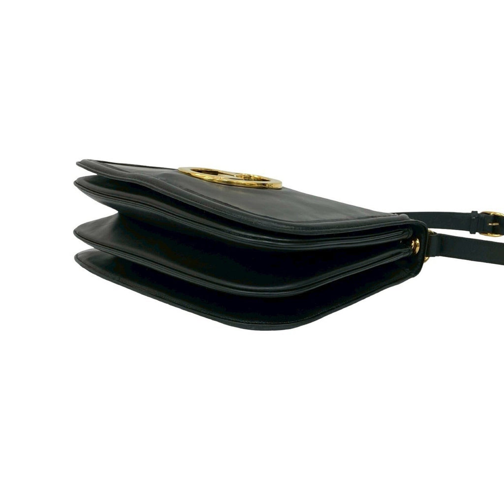 Gucci Black Leather Pochette Shoulder Bag (Pre-Owned)