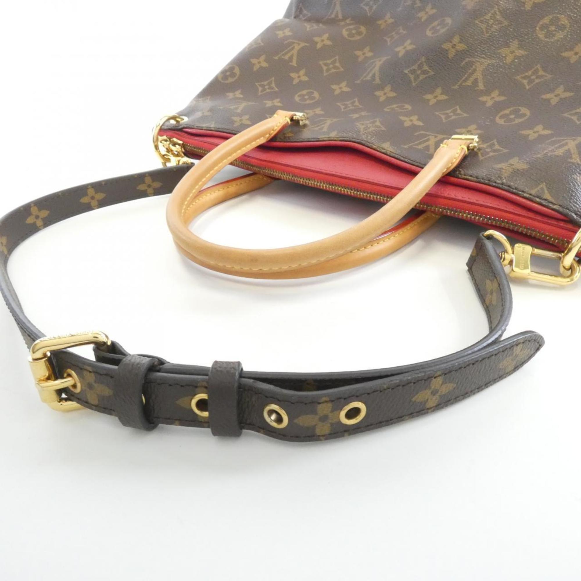 Louis Vuitton Cerise Marron Coated Canvas Handbag
