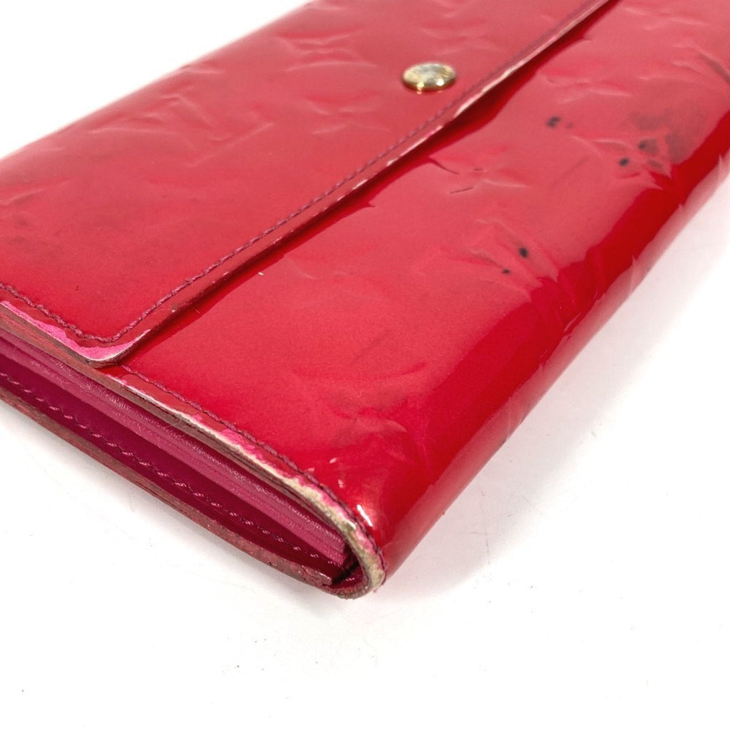 Louis Vuitton Galle Pink Rose Pop Monogram Vernis Long Wallet