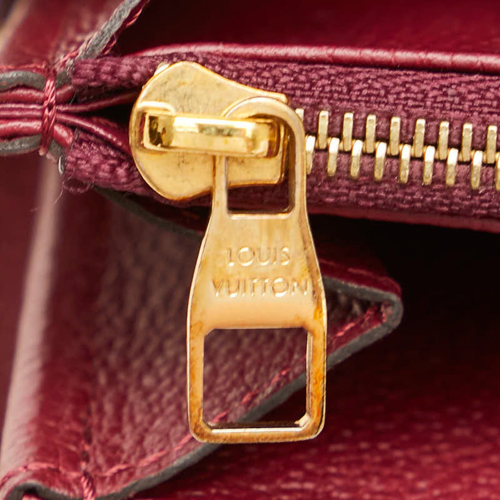 Louis Vuitton Purple Raisin Leather Long Wallet