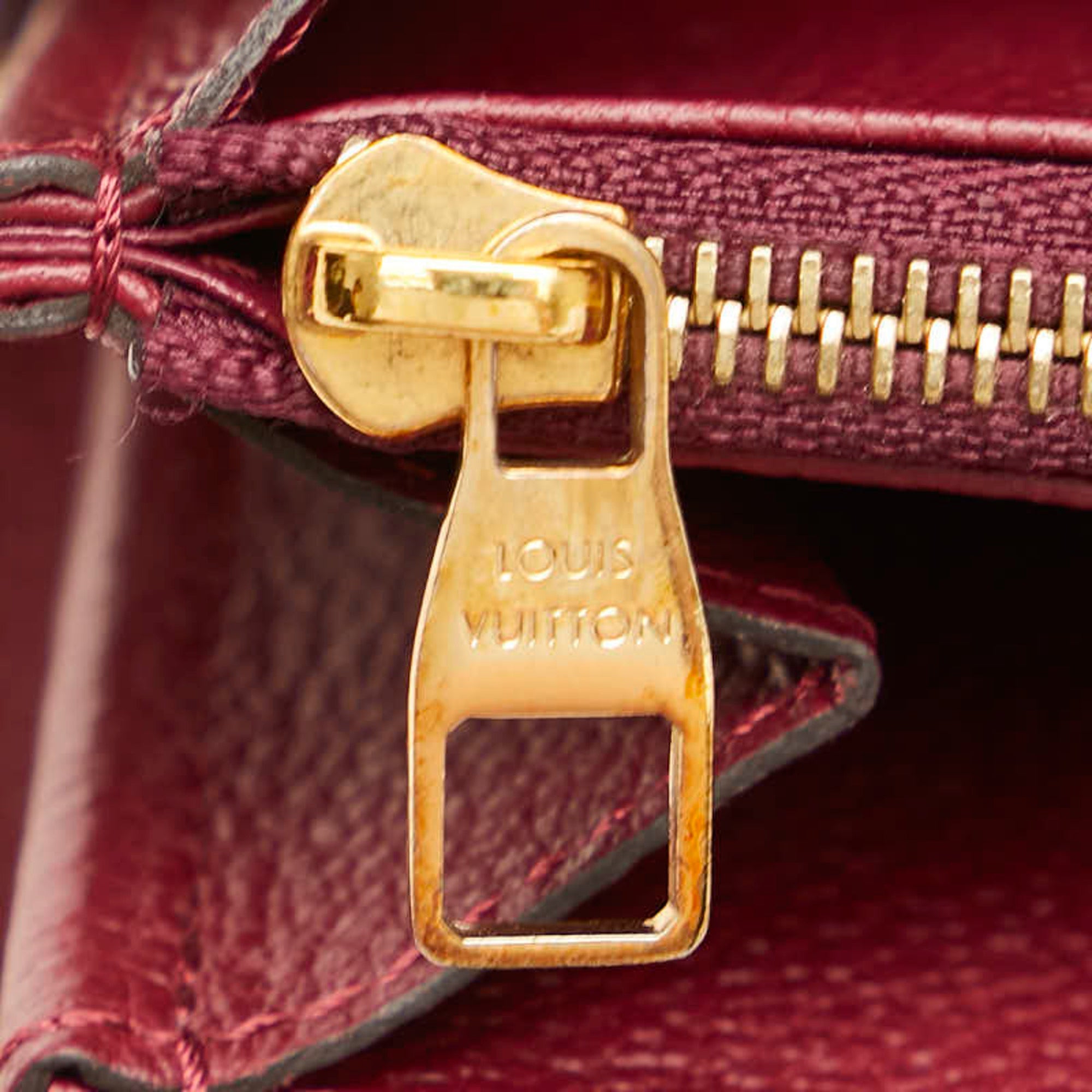 Louis Vuitton Purple Raisin Leather Long Wallet