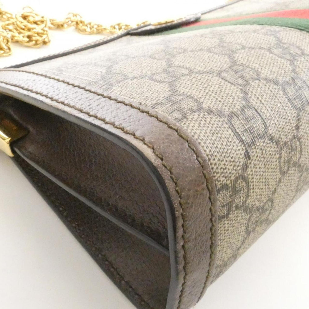 Gucci Beige Brown Gg Supreme Shoulder Bag (Pre-Owned)