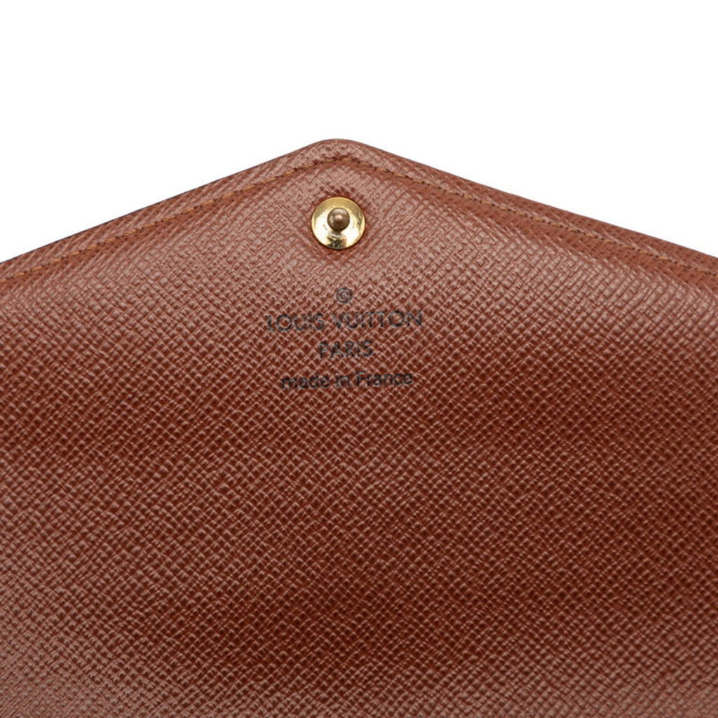 Louis Vuitton Brown Pvc Leather Long Wallet (Tri-Fold)