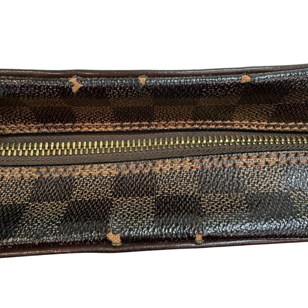 Louis Vuitton Damier Brown Leather Clutch Bag
