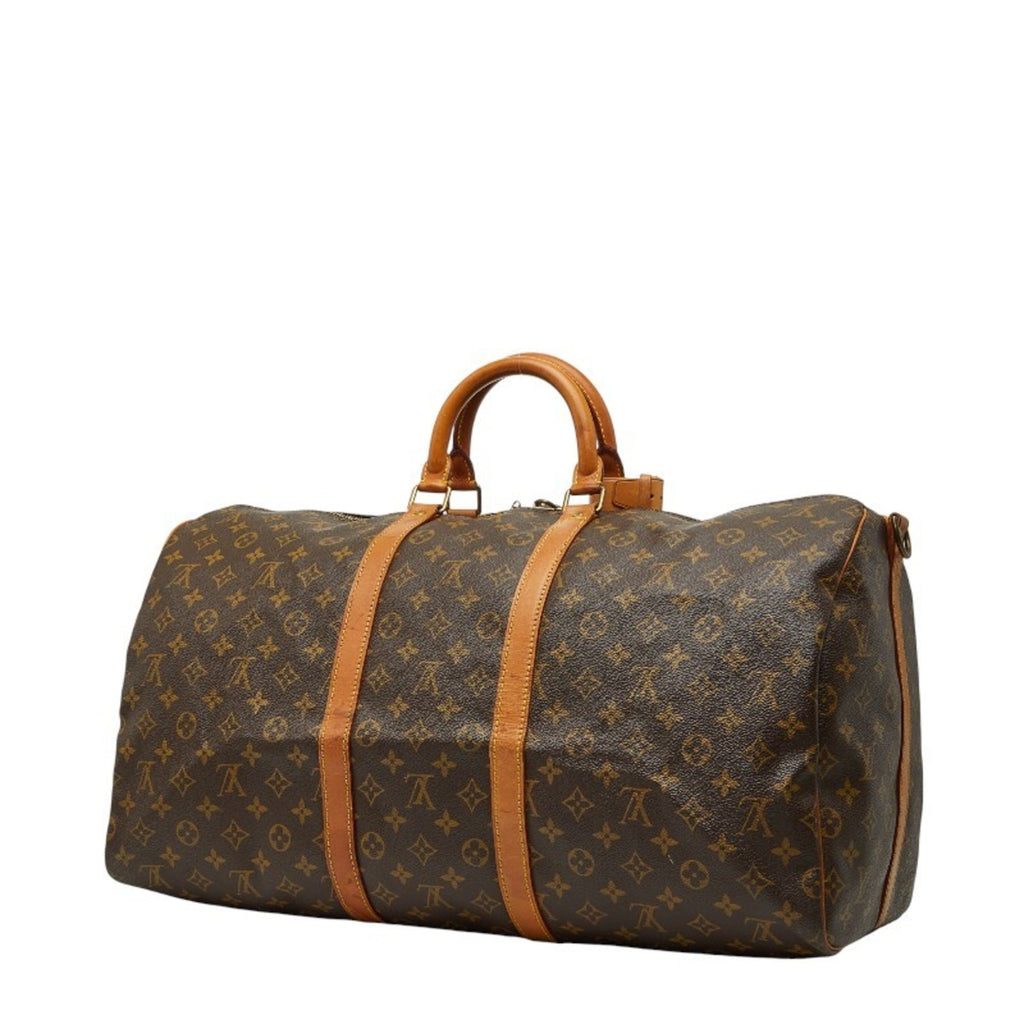 Louis Vuitton Monogram Brown Pvc Leather Boston Bag Shoulder Bag